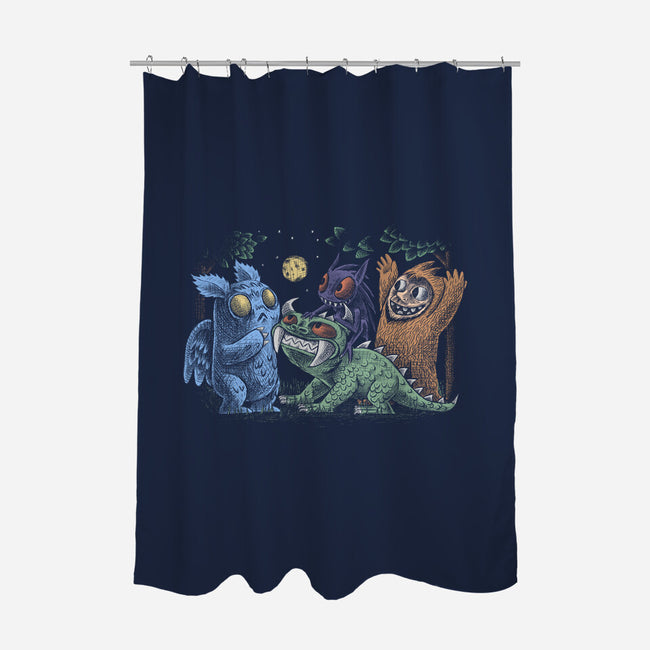 A Really Wild Rumpus-None-Polyester-Shower Curtain-Aarons Art Room