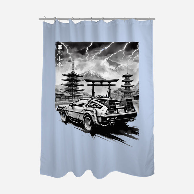 Back To The Japan Temple-None-Polyester-Shower Curtain-DrMonekers