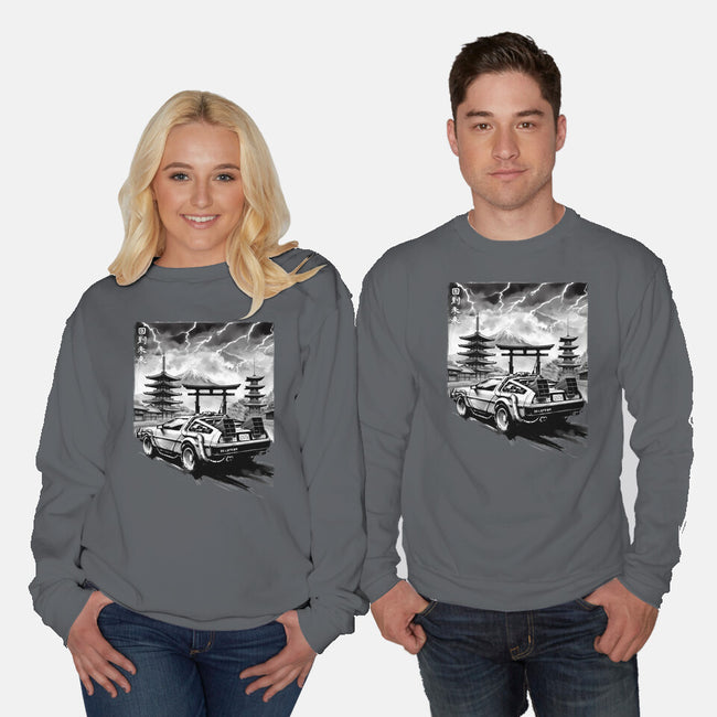 Back To The Japan Temple-Unisex-Crew Neck-Sweatshirt-DrMonekers