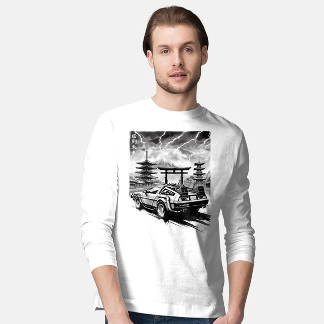 Back To The Japan Temple-Mens-Long Sleeved-Tee-DrMonekers