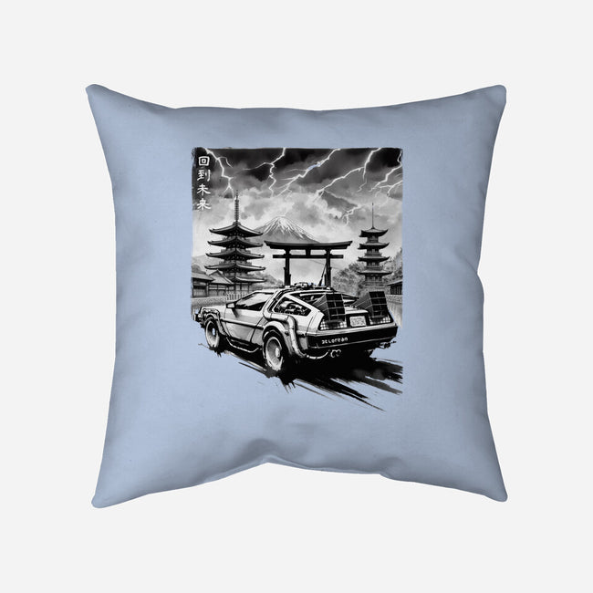 Back To The Japan Temple-None-Removable Cover-Throw Pillow-DrMonekers