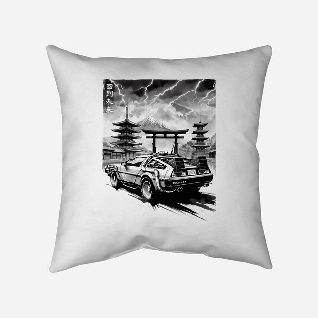 Back To The Japan Temple-None-Removable Cover-Throw Pillow-DrMonekers