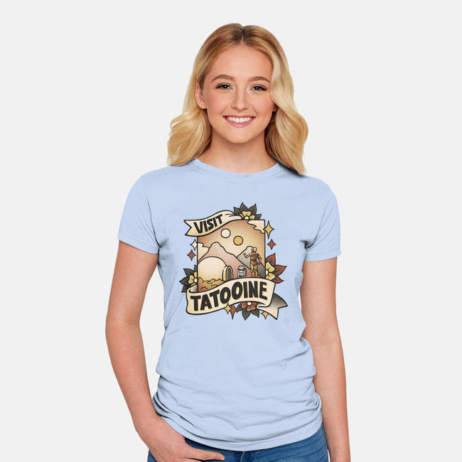 Visit Tatooine Tattoo-Womens-Fitted-Tee-tobefonseca