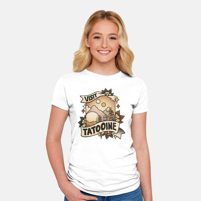 Visit Tatooine Tattoo-Womens-Fitted-Tee-tobefonseca