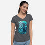 Hyrule Forest Hero-Womens-V-Neck-Tee-Diego Oliver