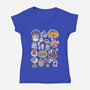 Ghibli Cuties-Womens-V-Neck-Tee-demonigote