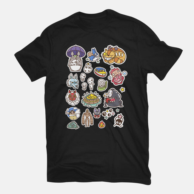 Ghibli Cuties-Unisex-Basic-Tee-demonigote