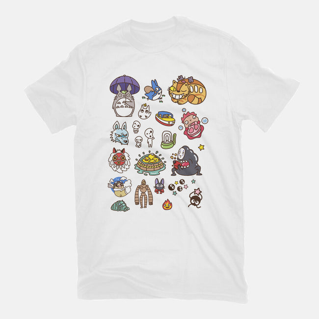 Ghibli Cuties-Unisex-Basic-Tee-demonigote