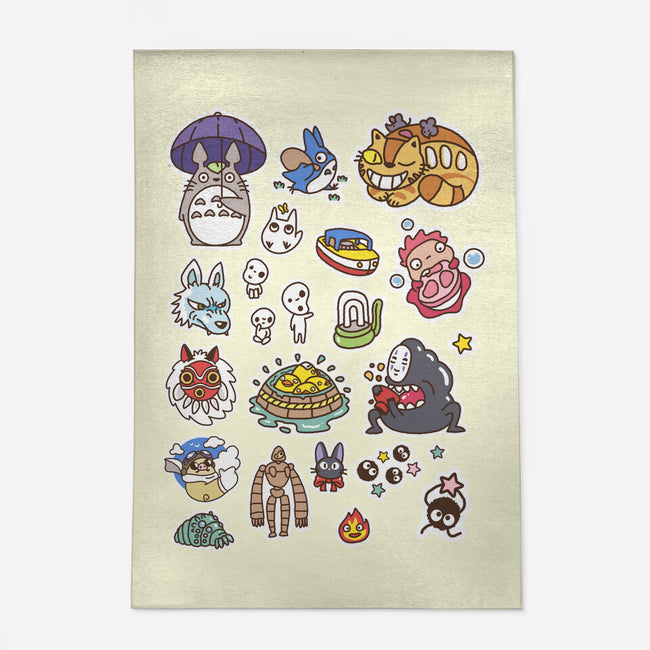 Ghibli Cuties-None-Outdoor-Rug-demonigote