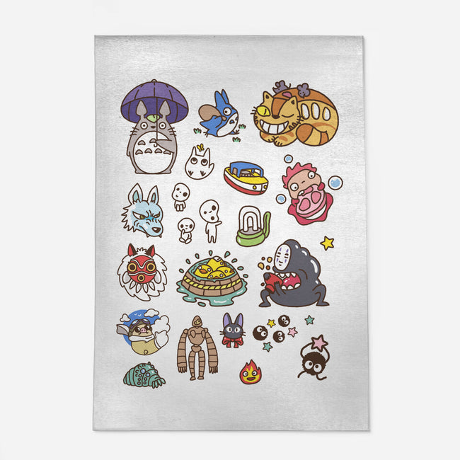 Ghibli Cuties-None-Outdoor-Rug-demonigote