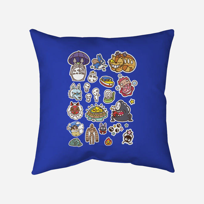 Ghibli Cuties-None-Non-Removable Cover w Insert-Throw Pillow-demonigote