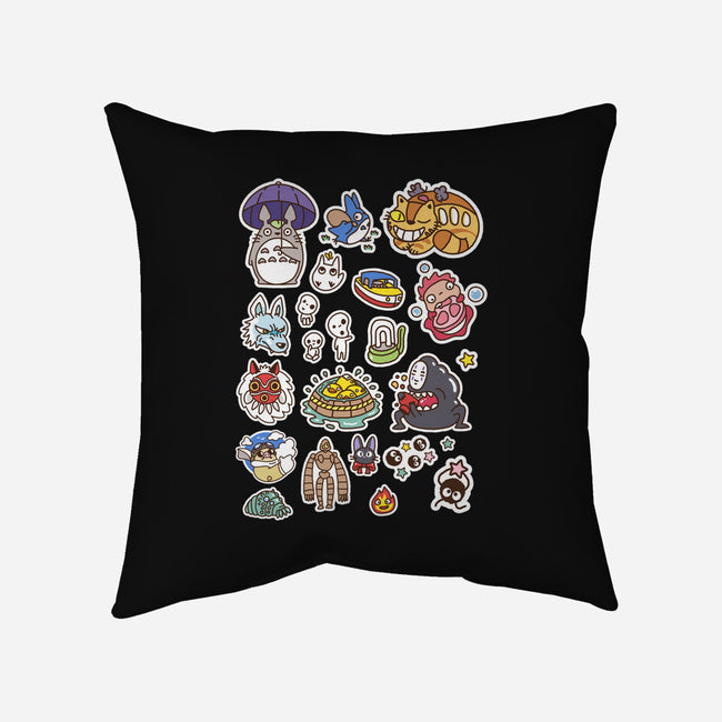 Ghibli Cuties-None-Removable Cover w Insert-Throw Pillow-demonigote