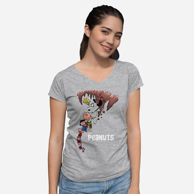 The Gang Never Say Die-Womens-V-Neck-Tee-zascanauta