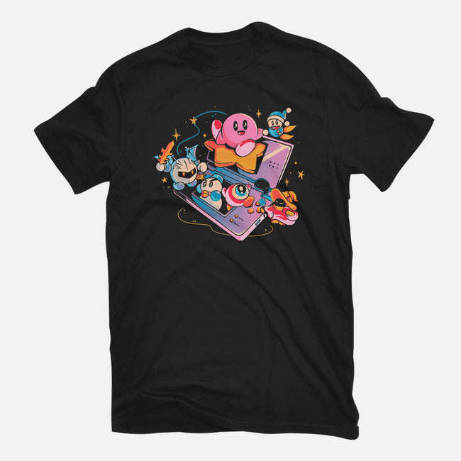 Pink Blob Game-Mens-Heavyweight-Tee-Arigatees