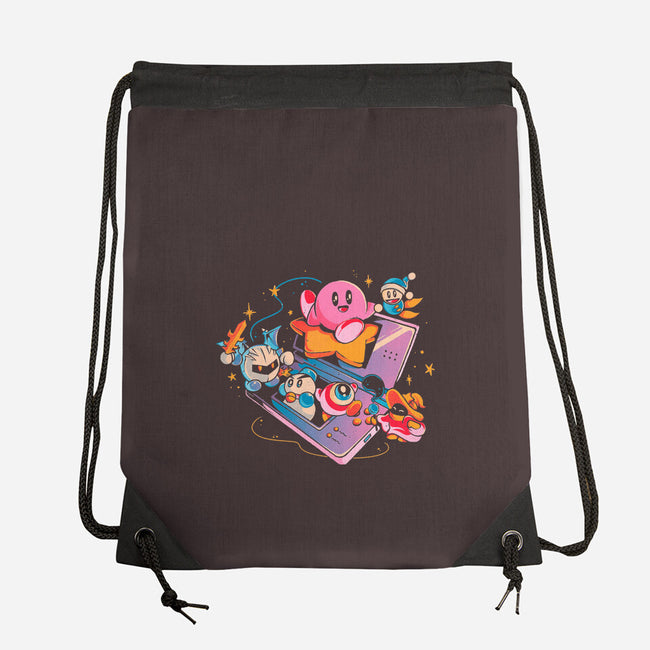 Pink Blob Game-None-Drawstring-Bag-Arigatees