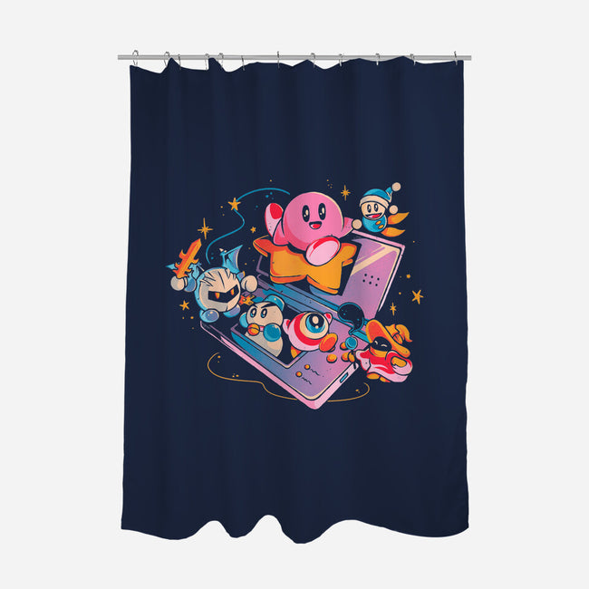 Pink Blob Game-None-Polyester-Shower Curtain-Arigatees