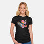 Pink Blob Game-Womens-Fitted-Tee-Arigatees