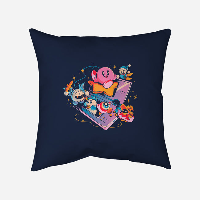 Pink Blob Game-None-Non-Removable Cover w Insert-Throw Pillow-Arigatees