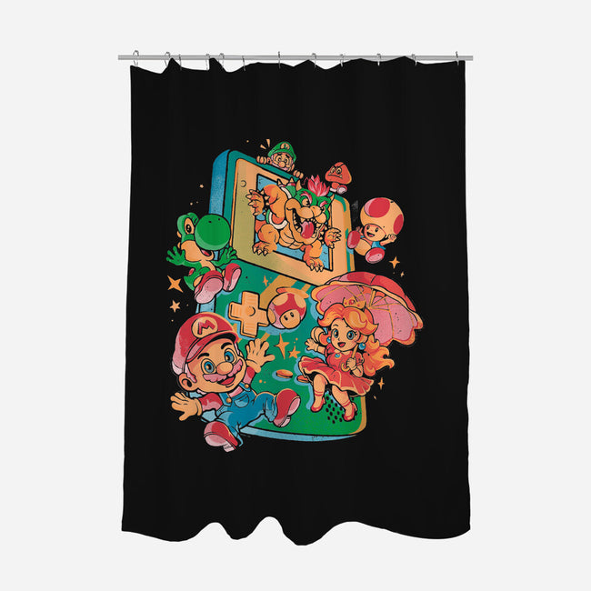Plumber Game-None-Polyester-Shower Curtain-Arigatees