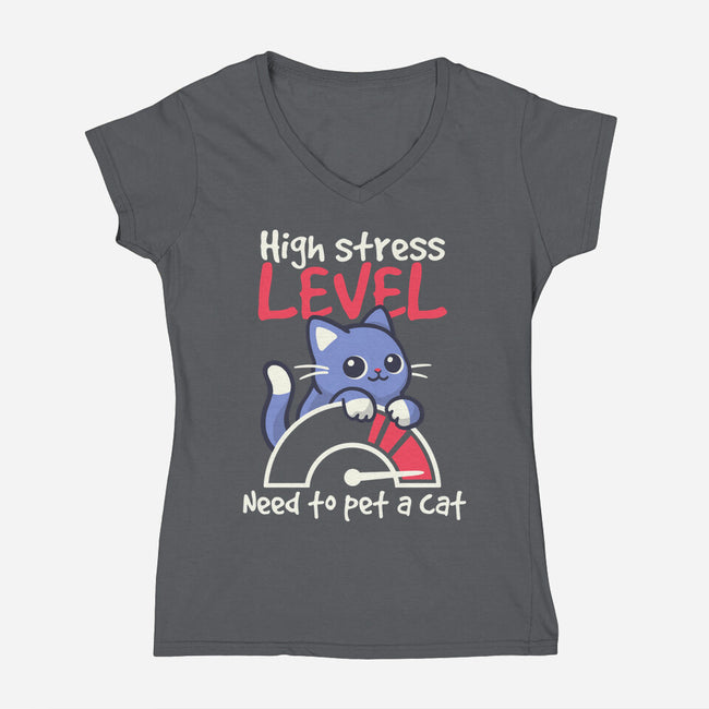 Need To Pet A Cat-Womens-V-Neck-Tee-NemiMakeit