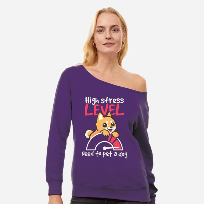 Need To Pet A Dog-Womens-Off Shoulder-Sweatshirt-NemiMakeit