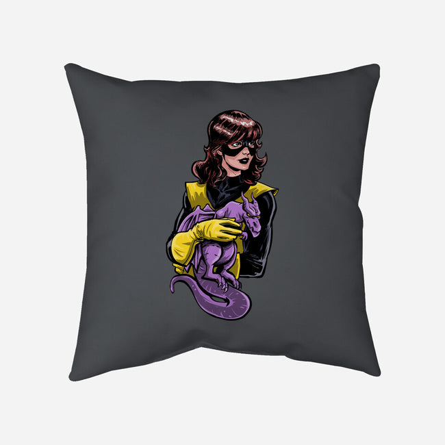 The Lady With A Dragon-None-Removable Cover-Throw Pillow-zascanauta