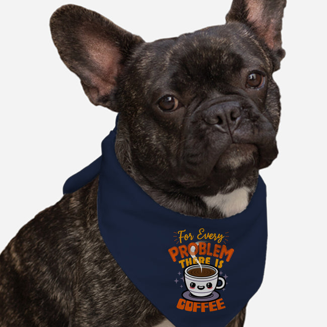 For Every Problem There Is Coffee-Dog-Bandana-Pet Collar-Boggs Nicolas