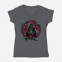 Wheel Eye Ninja-Womens-V-Neck-Tee-rmatix