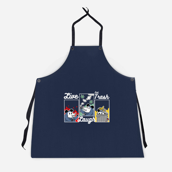 Live Laugh Eat Trash-Unisex-Kitchen-Apron-Tri haryadi