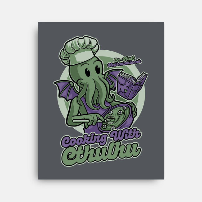 Cthulhu Cooking Show-None-Stretched-Canvas-Studio Mootant