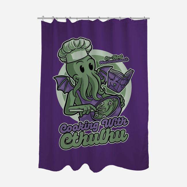 Cthulhu Cooking Show-None-Polyester-Shower Curtain-Studio Mootant