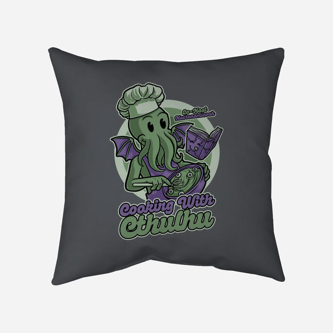 Cthulhu Cooking Show-None-Removable Cover w Insert-Throw Pillow-Studio Mootant