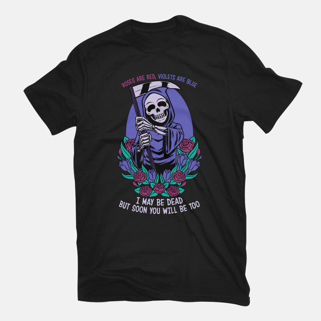 Death Flowers Poem-Womens-Basic-Tee-Studio Mootant