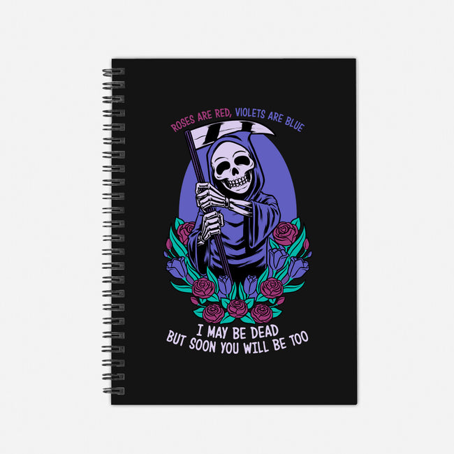 Death Flowers Poem-None-Dot Grid-Notebook-Studio Mootant