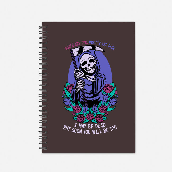 Death Flowers Poem-None-Dot Grid-Notebook-Studio Mootant