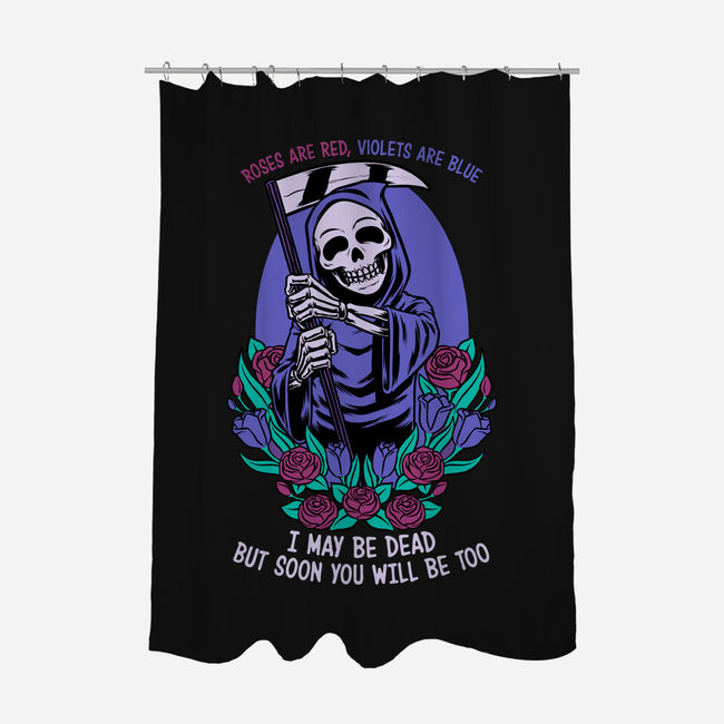 Death Flowers Poem-None-Polyester-Shower Curtain-Studio Mootant