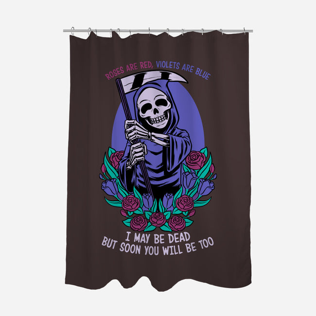 Death Flowers Poem-None-Polyester-Shower Curtain-Studio Mootant