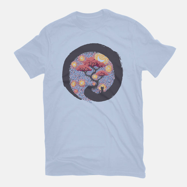 Sumie Starry Night Cat-Unisex-Basic-Tee-tobefonseca