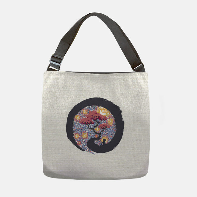 Sumie Starry Night Cat-None-Adjustable Tote-Bag-tobefonseca