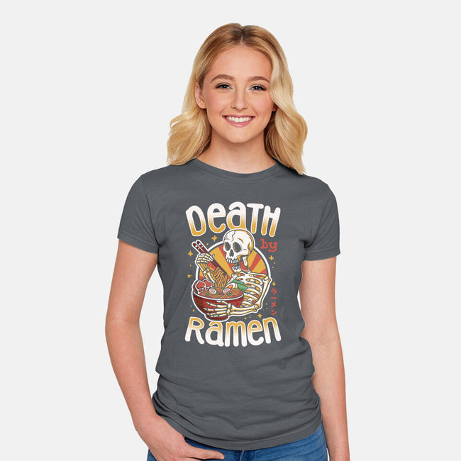 Death By Ramen-Womens-Fitted-Tee-Olipop