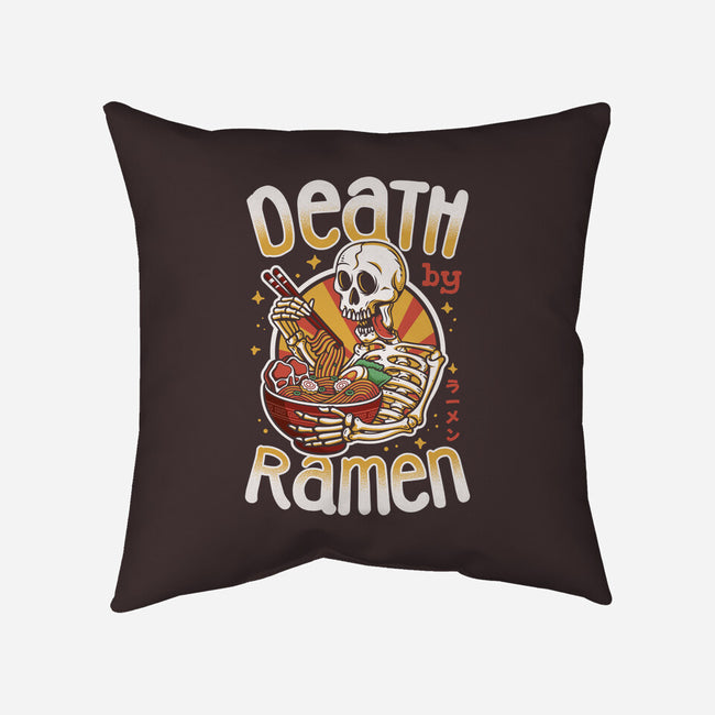 Death By Ramen-None-Non-Removable Cover w Insert-Throw Pillow-Olipop