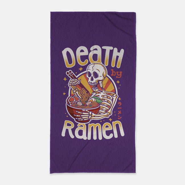 Death By Ramen-None-Beach-Towel-Olipop