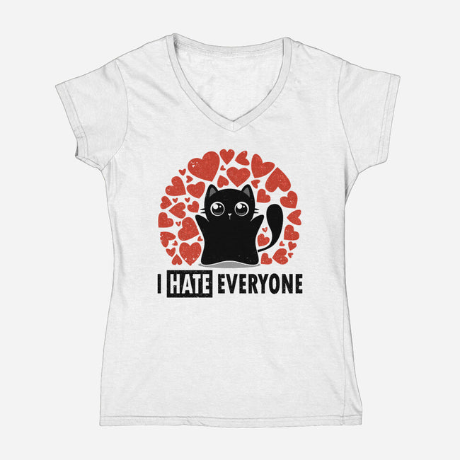 I Hate Everyone-Womens-V-Neck-Tee-erion_designs