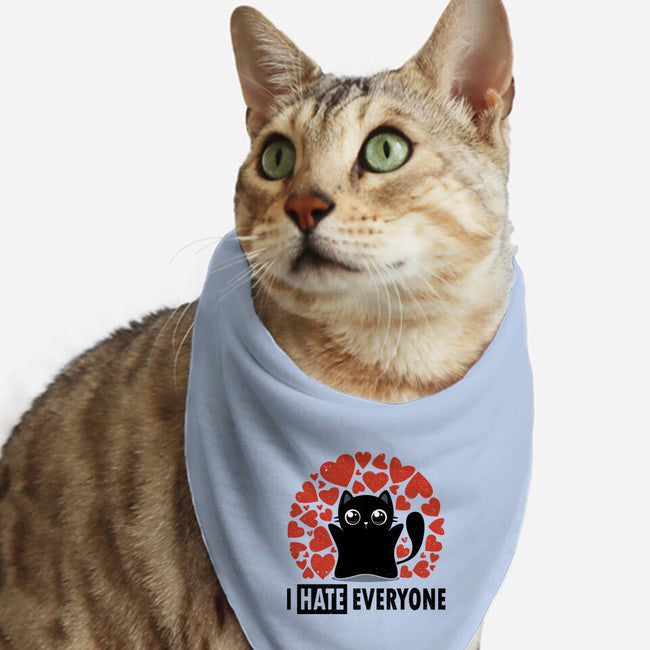 I Hate Everyone-Cat-Bandana-Pet Collar-erion_designs