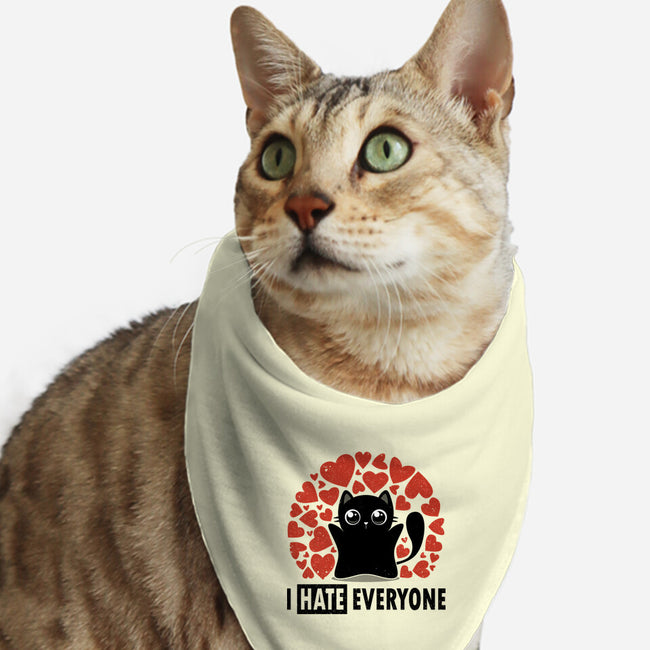 I Hate Everyone-Cat-Bandana-Pet Collar-erion_designs