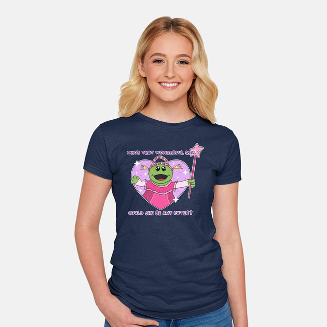 Who’s That Wonderful Girl-Womens-Fitted-Tee-Alexhefe