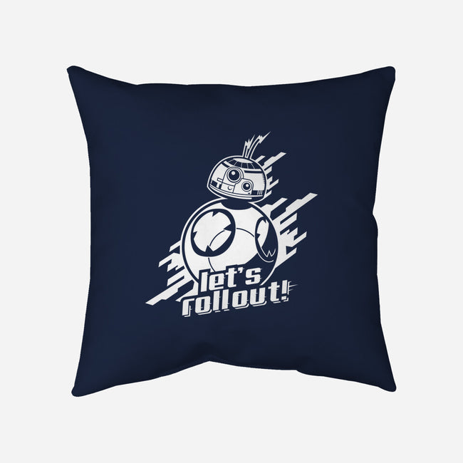 BB-8 Roll Out-None-Removable Cover-Throw Pillow-demonigote