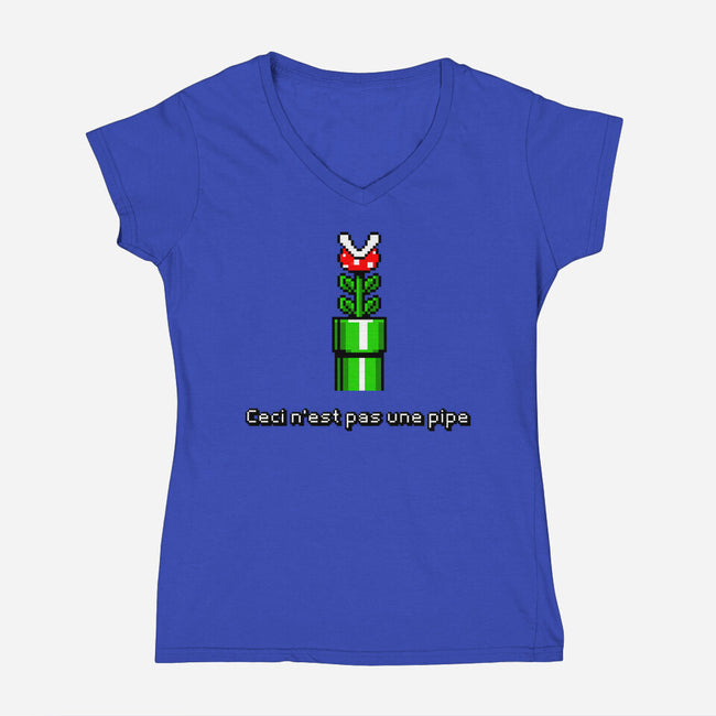 Pipe-Womens-V-Neck-Tee-demonigote