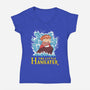 Little Hameater-Womens-V-Neck-Tee-demonigote