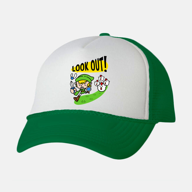 Look Out-Unisex-Trucker-Hat-demonigote